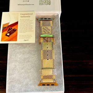 Louis Vuitton Damier Azur Apple Watch Band